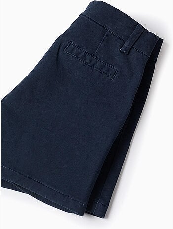 Bermudas midi de sarga con bolsillos