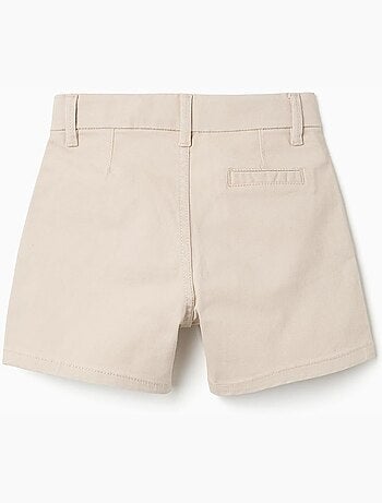 Bermudas midi de sarga con bolsillos