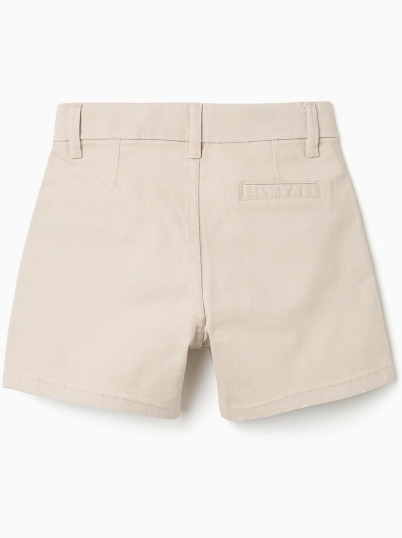 Bermudas midi de sarga con bolsillos Beige claro - Kiabi