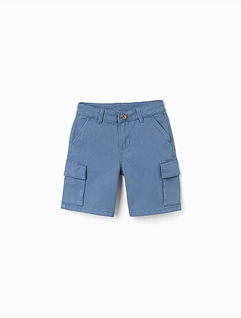 Bermudas midi de sarga con bolsillos cargo
