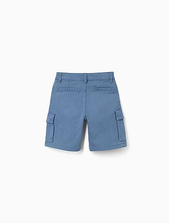 Bermudas midi de sarga con bolsillos cargo