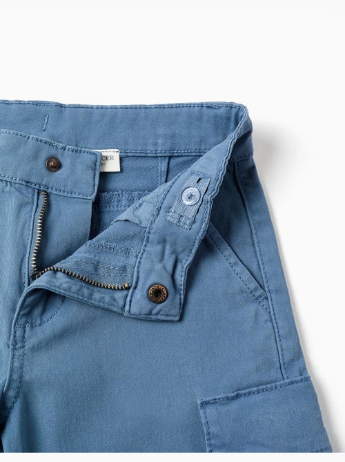 Bermudas midi de sarga con bolsillos cargo - Kiabi