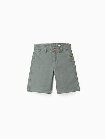 Bermudas midi de sarga con bolsillos