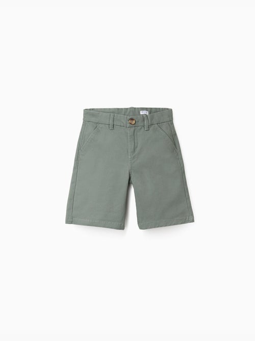Bermudas midi de sarga con bolsillos - Kiabi