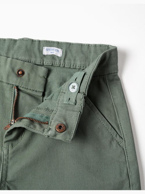 Bermudas midi de sarga con bolsillos - Kiabi