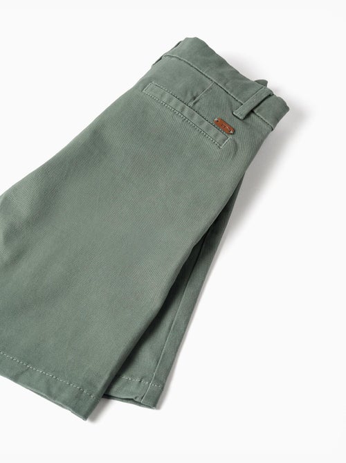 Bermudas midi de sarga con bolsillos - Kiabi