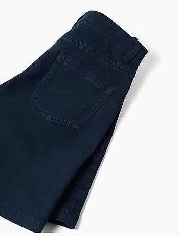 Bermudas midi de sarga con cinco bolsillos