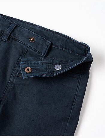Bermudas midi de sarga con cinco bolsillos
