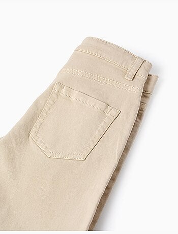 Bermudas midi de sarga con cinco bolsillos
