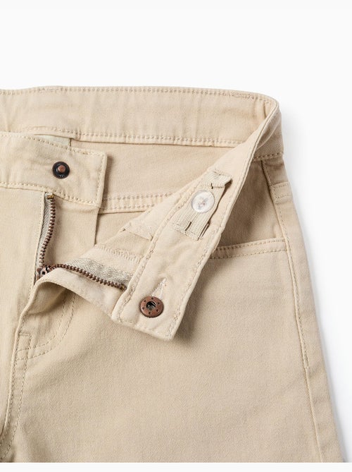 Bermudas midi de sarga con cinco bolsillos - Kiabi