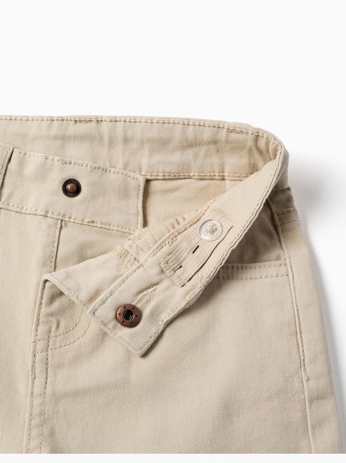 Bermudas midi de sarga con cinco bolsillos - Kiabi