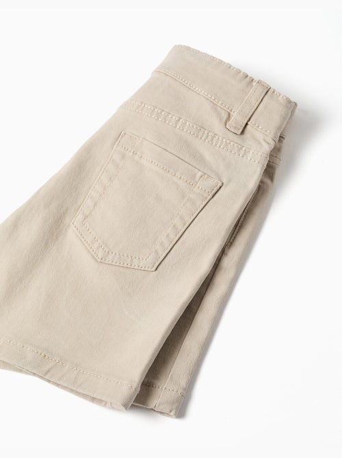 Bermudas midi de sarga con cinco bolsillos - Kiabi