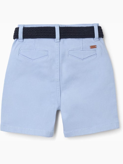 Bermudas midi de sarga con cinturón - Kiabi