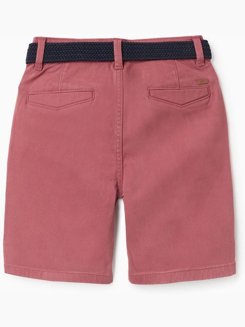 Bermudas midi de sarga con cinturón - Kiabi