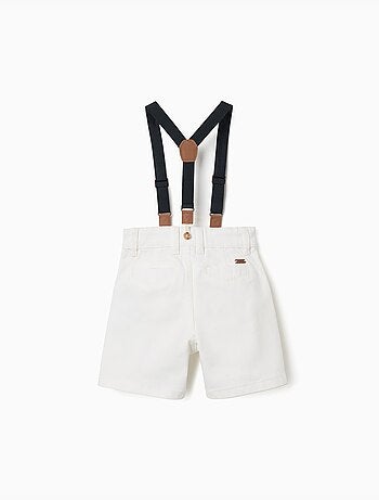 Bermudas midi de sarga con tirantes desmontables