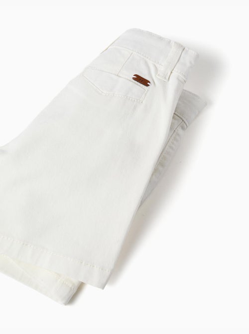 Bermudas midi de sarga con tirantes desmontables - Kiabi
