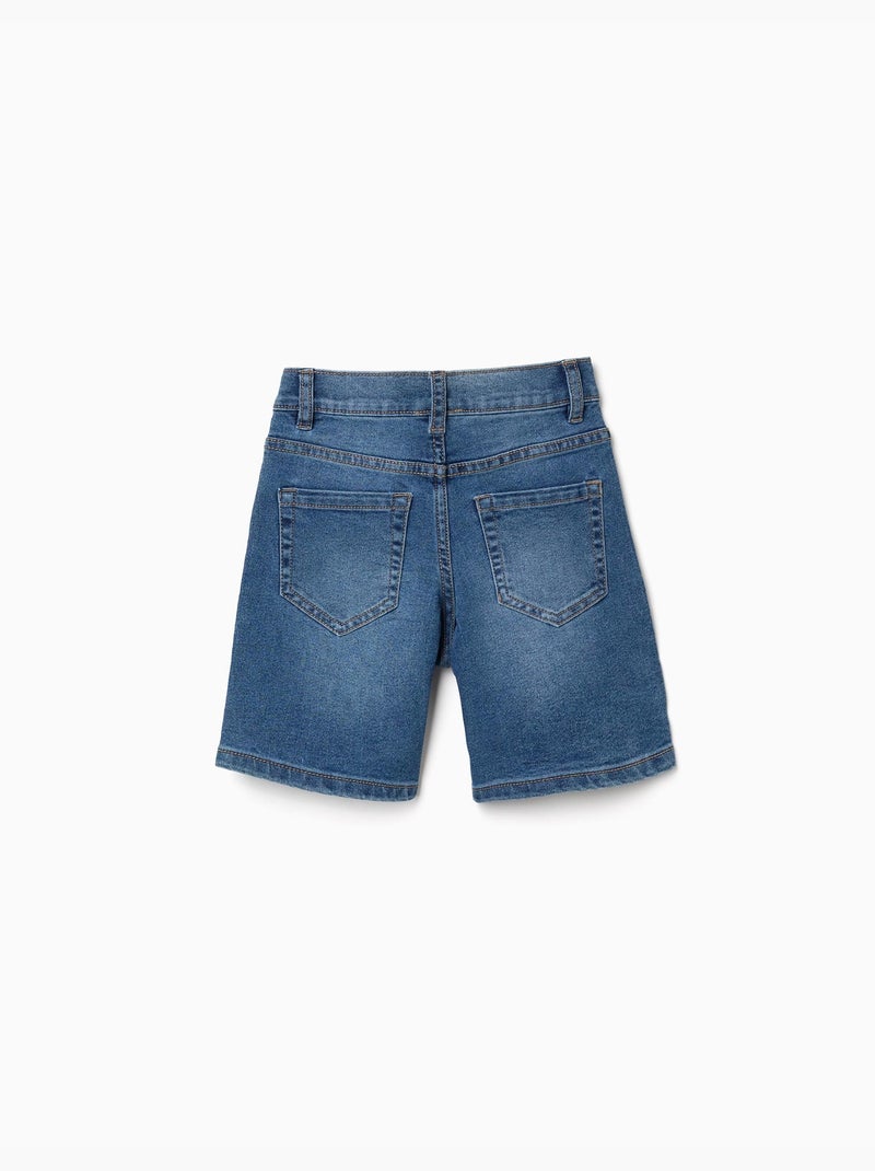 Bermudas midi vaqueras con cinco bolsillos Azul Azul - Kiabi