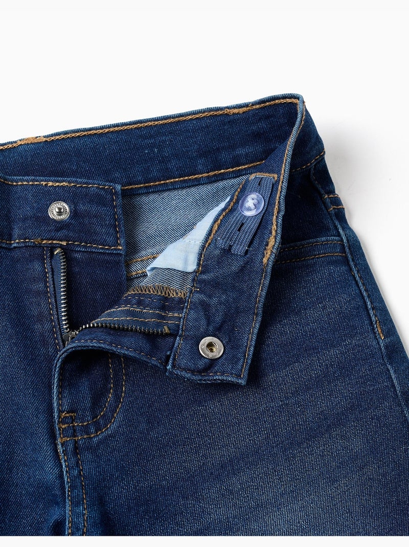 Bermudas midi vaqueras con cinco bolsillos Azul oscuro - Kiabi
