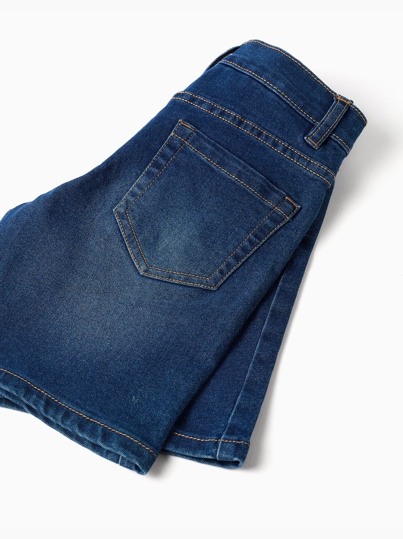 Bermudas midi vaqueras con cinco bolsillos Azul oscuro - Kiabi
