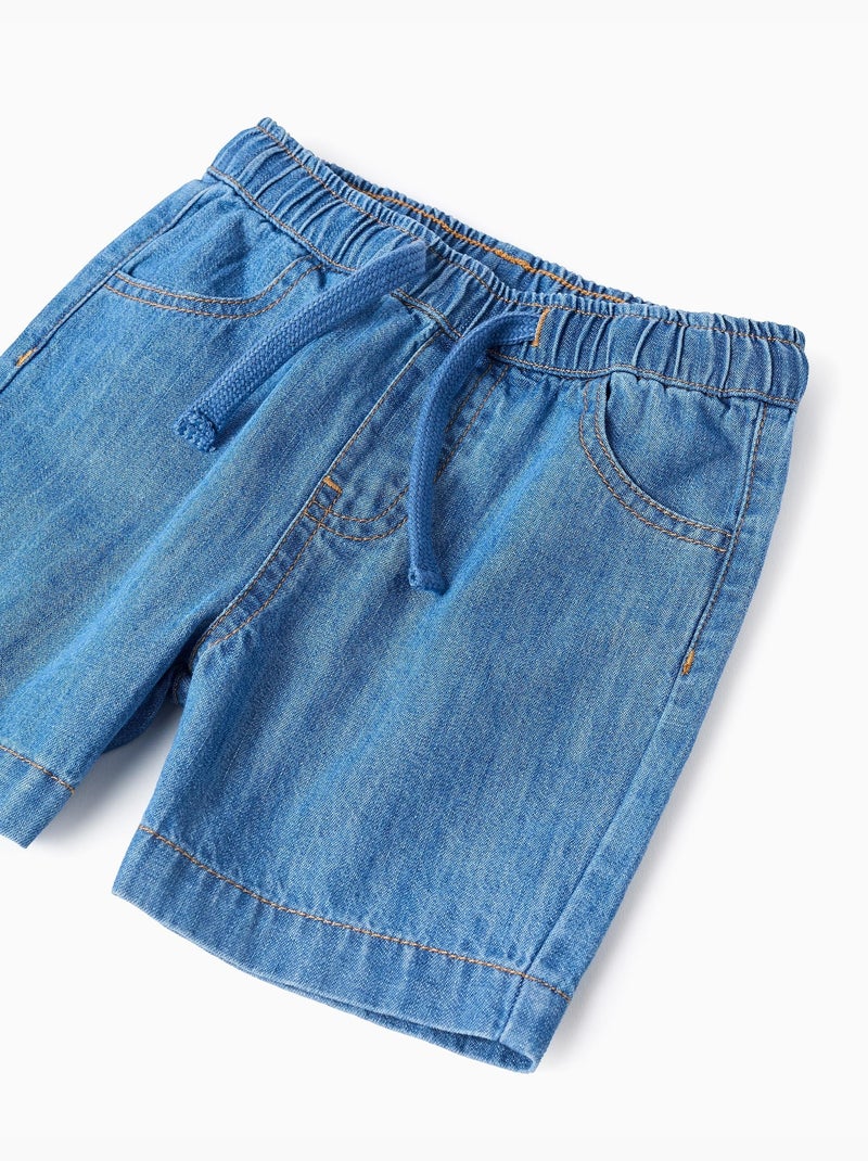 Bermudas midi vaqueras con cordón Azul Azul - Kiabi