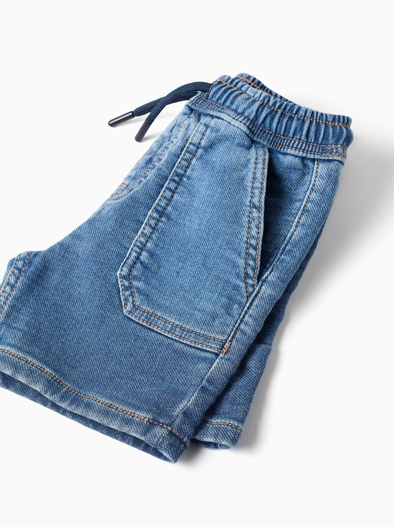 Bermudas midi vaqueras con cordón Azul Azul - Kiabi