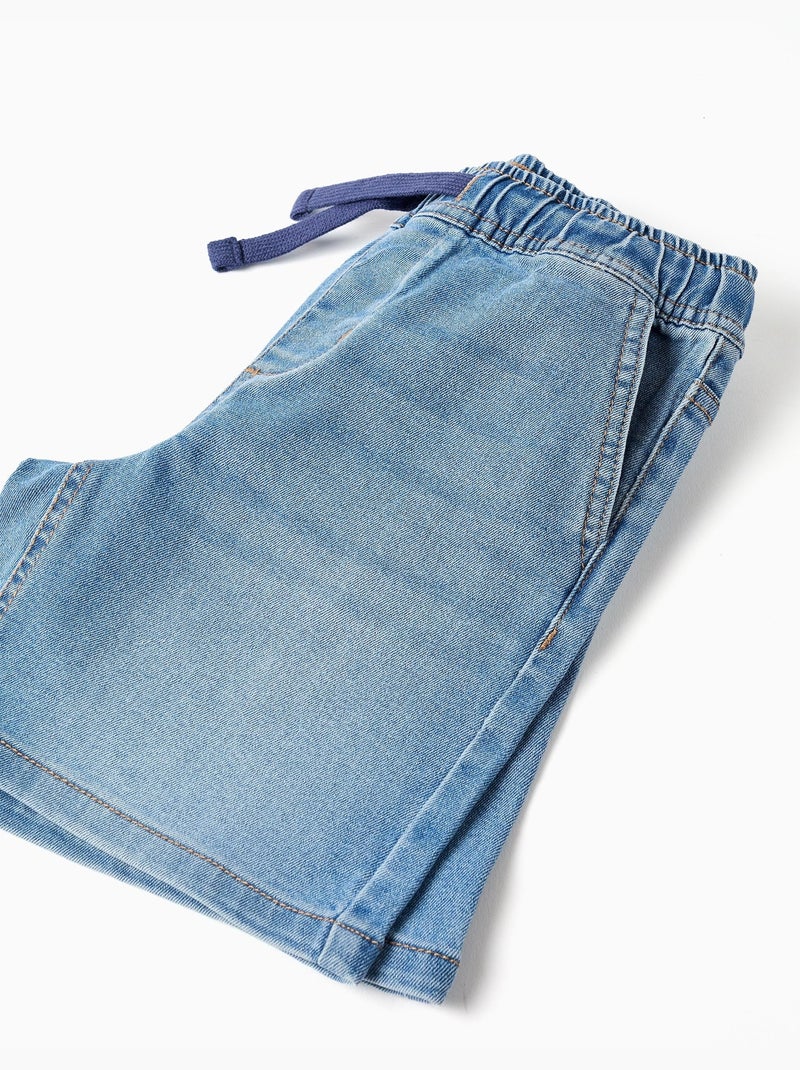 Bermudas midi vaqueras con cordón Azul claro - Kiabi