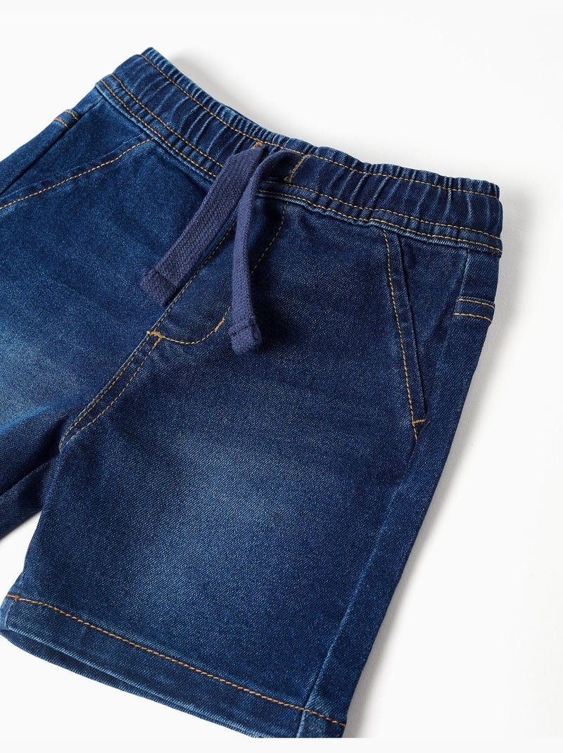 Bermudas midi vaqueras con cordón Azul oscuro - Kiabi