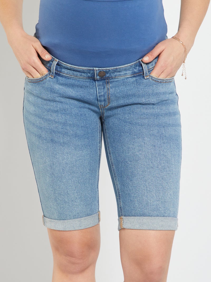 Bermudas premamá vaqueras AZUL - Kiabi