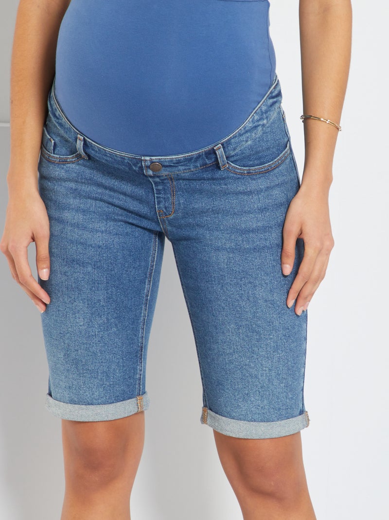 Bermudas premamá vaqueras AZUL - Kiabi