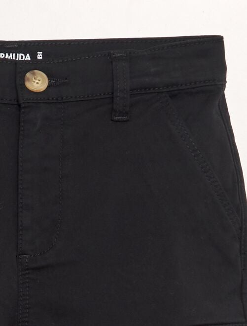 Bermudas rectas con cintura ajustable y bolsillos - Kiabi