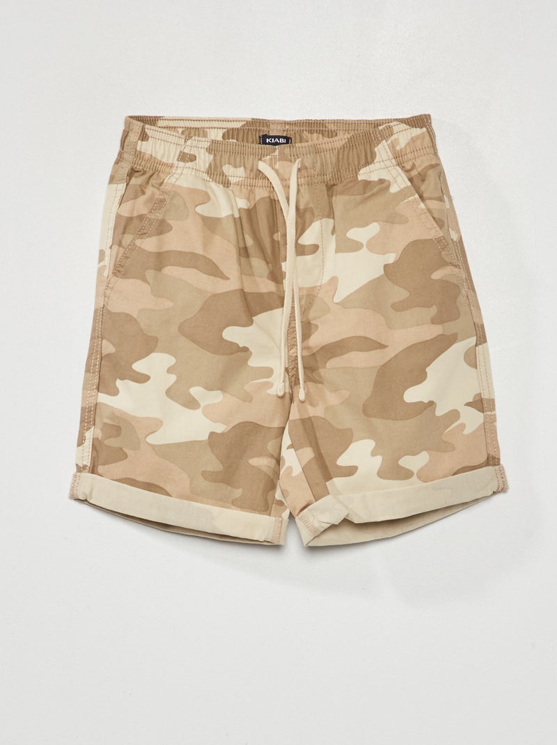 Bermudas rectas con estampado BEIGE - Kiabi
