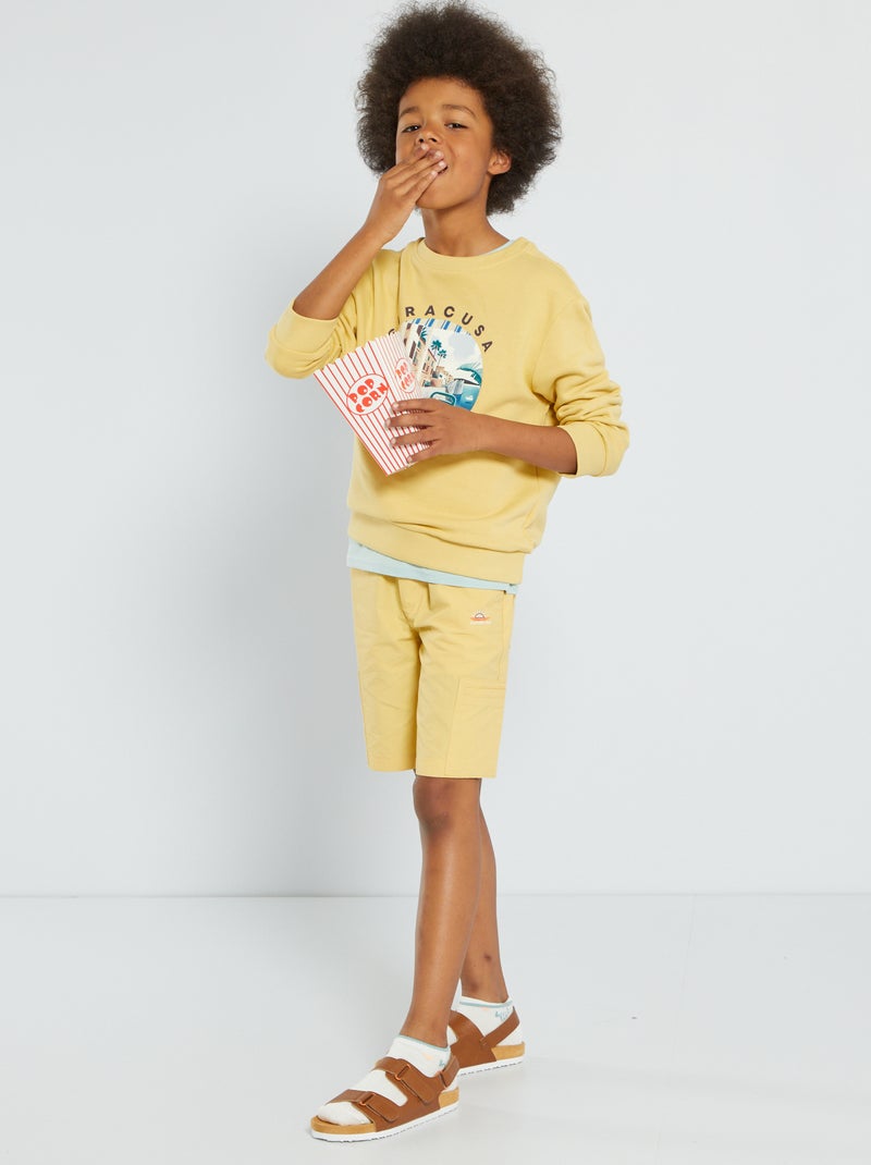 Bermudas rectas de nailon AMARILLO - Kiabi