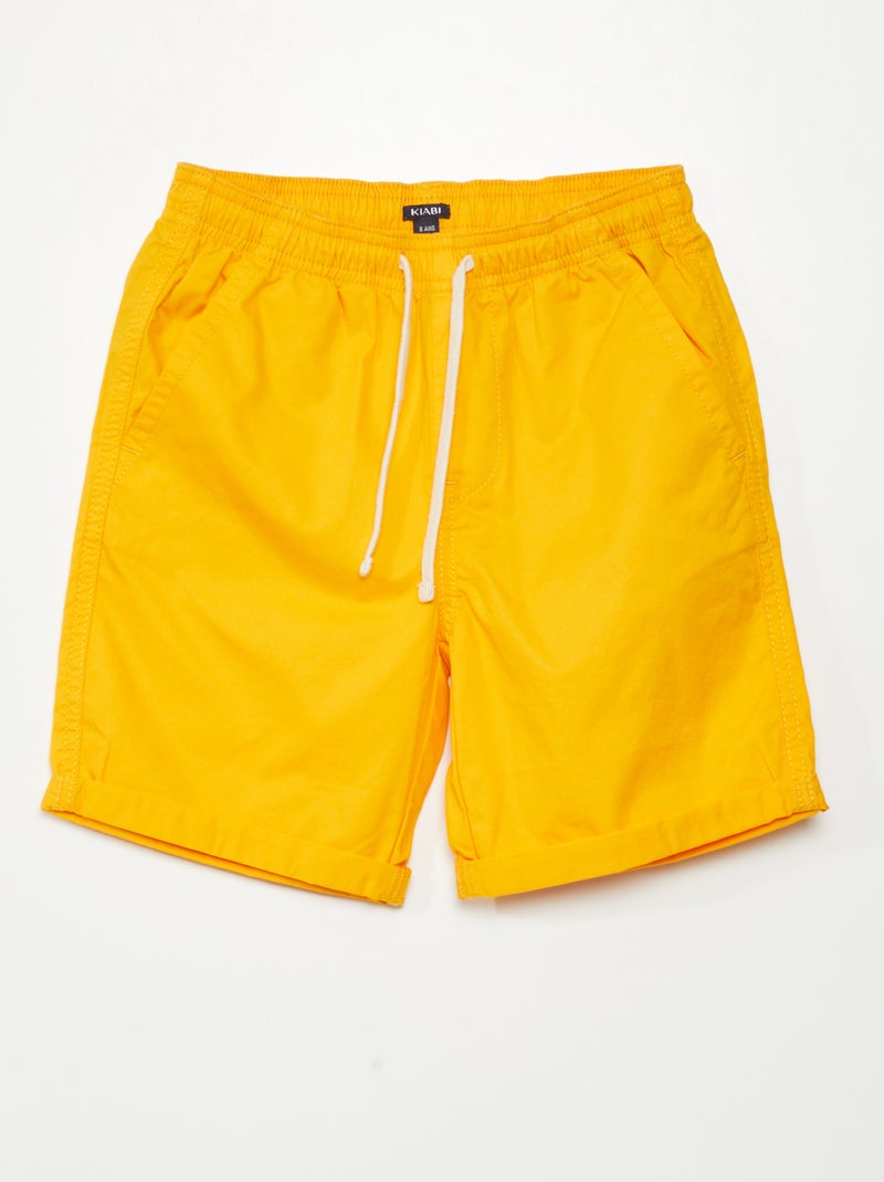 Bermudas rectas lisas AMARILLO - Kiabi