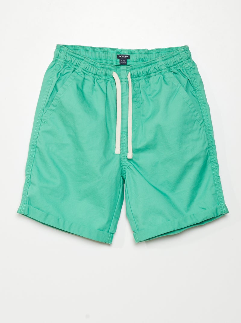 Bermudas rectas lisas VERDE - Kiabi
