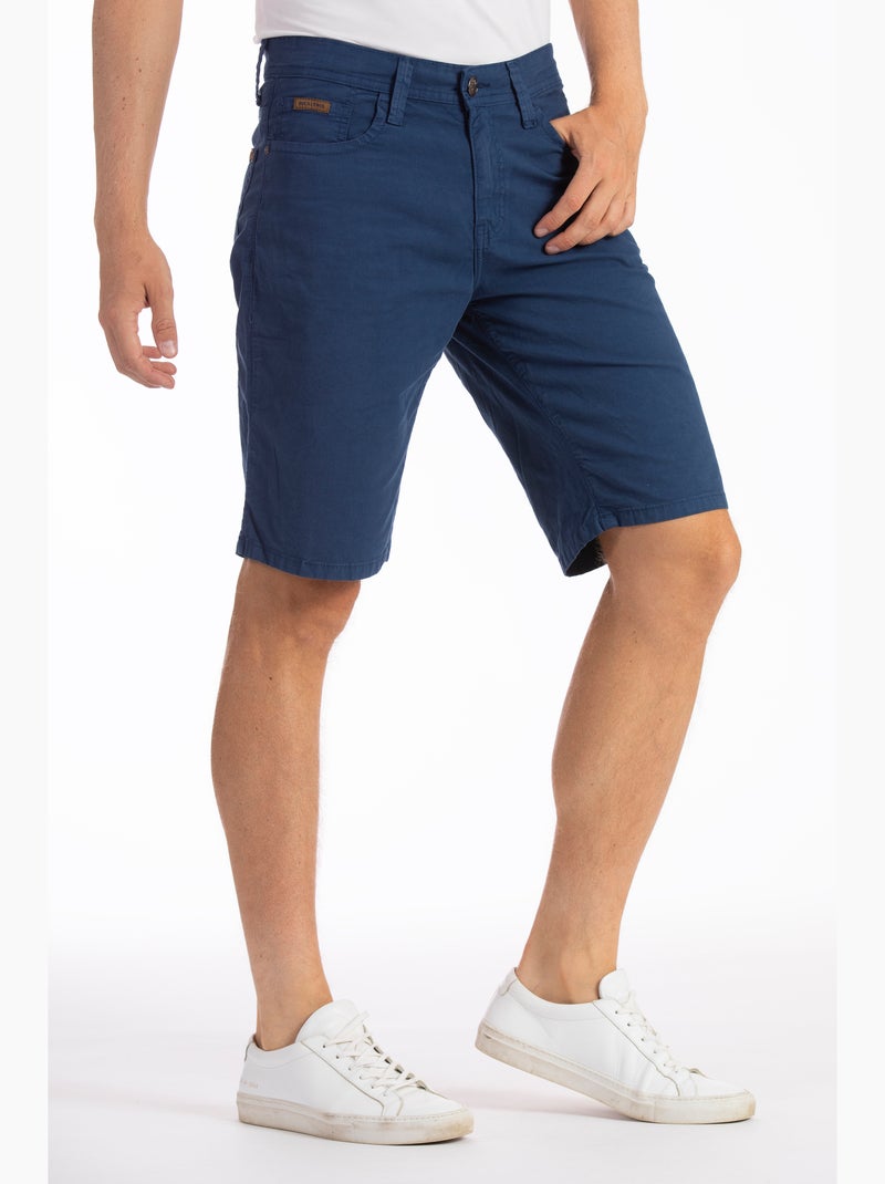 Bermudas relajadas de lona de algodón de corte recto GENESYX Azul - Kiabi