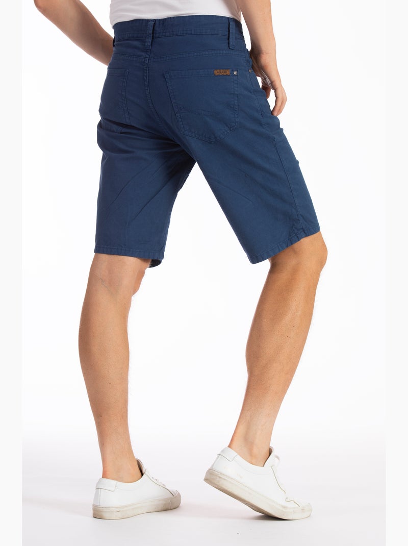 Bermudas relajadas de lona de algodón de corte recto GENESYX Azul - Kiabi