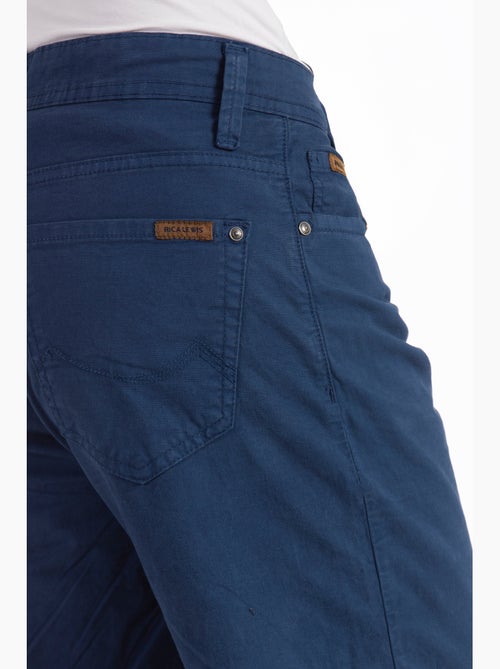 Bermudas relajadas de lona de algodón de corte recto GENESYX - Kiabi Bermudas relajadas de lona de algodón de corte recto GENESYX - Kiabi