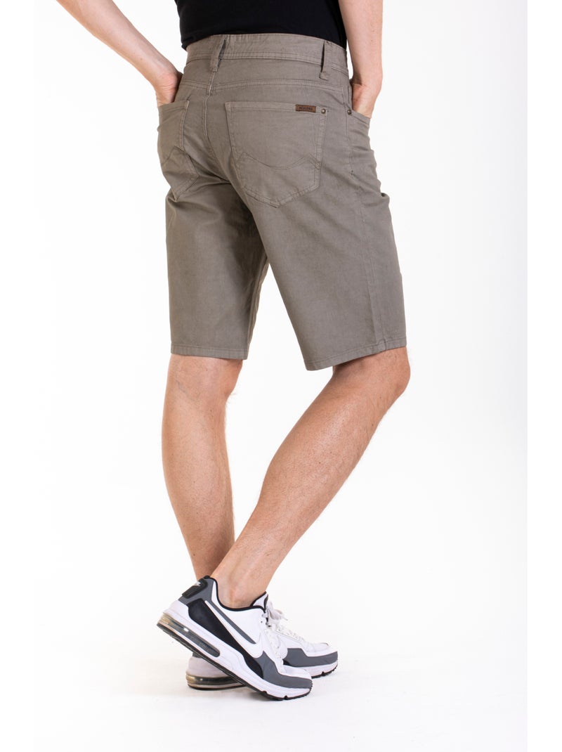 Bermudas relajadas de lona de algodón de corte recto GENESYX Rojo - Kiabi