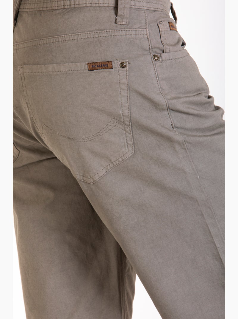 Bermudas relajadas de lona de algodón de corte recto GENESYX Rojo - Kiabi