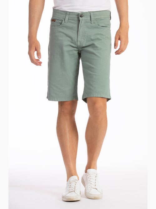 Bermudas relajadas de lona de algodón de corte recto GENESYX - Kiabi Bermudas relajadas de lona de algodón de corte recto GENESYX - Kiabi