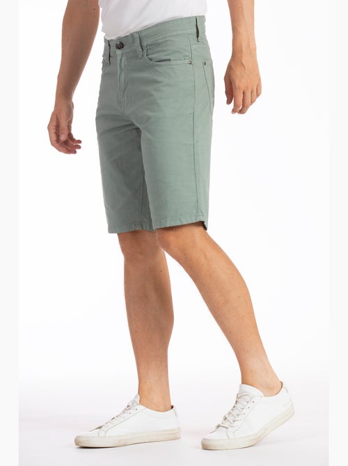 Bermudas relajadas de lona de algodón de corte recto GENESYX - Kiabi Bermudas relajadas de lona de algodón de corte recto GENESYX - Kiabi