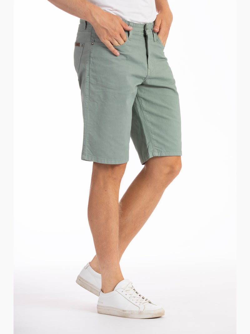 Bermudas relajadas de lona de algodón de corte recto GENESYX Verde - Kiabi