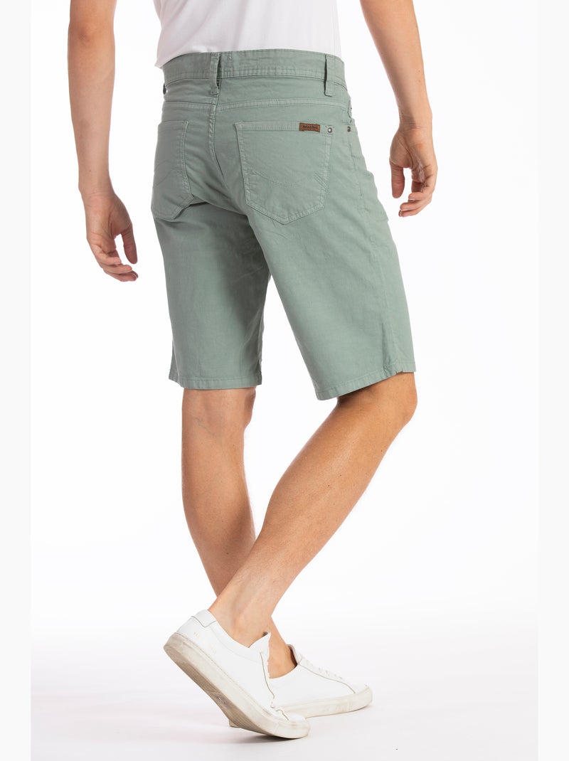 Bermudas relajadas de lona de algodón de corte recto GENESYX Verde - Kiabi