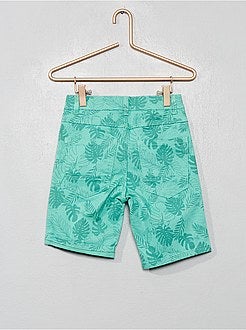 Bermudas slim con estampado de 'hojas' - Kiabi