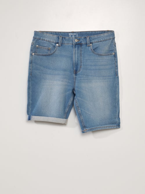Bermudas slim vaqueras con 5 bolsillos - Kiabi
