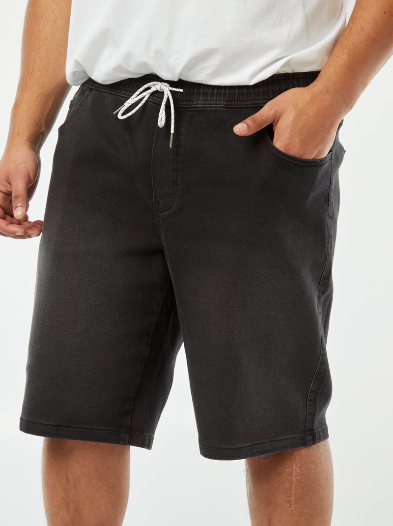 Bermudas slim vaqueras elásticas GRIS - Kiabi