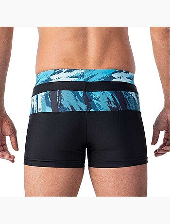 Bermudas tahu diseño panel en contraste para hombre - aquawave