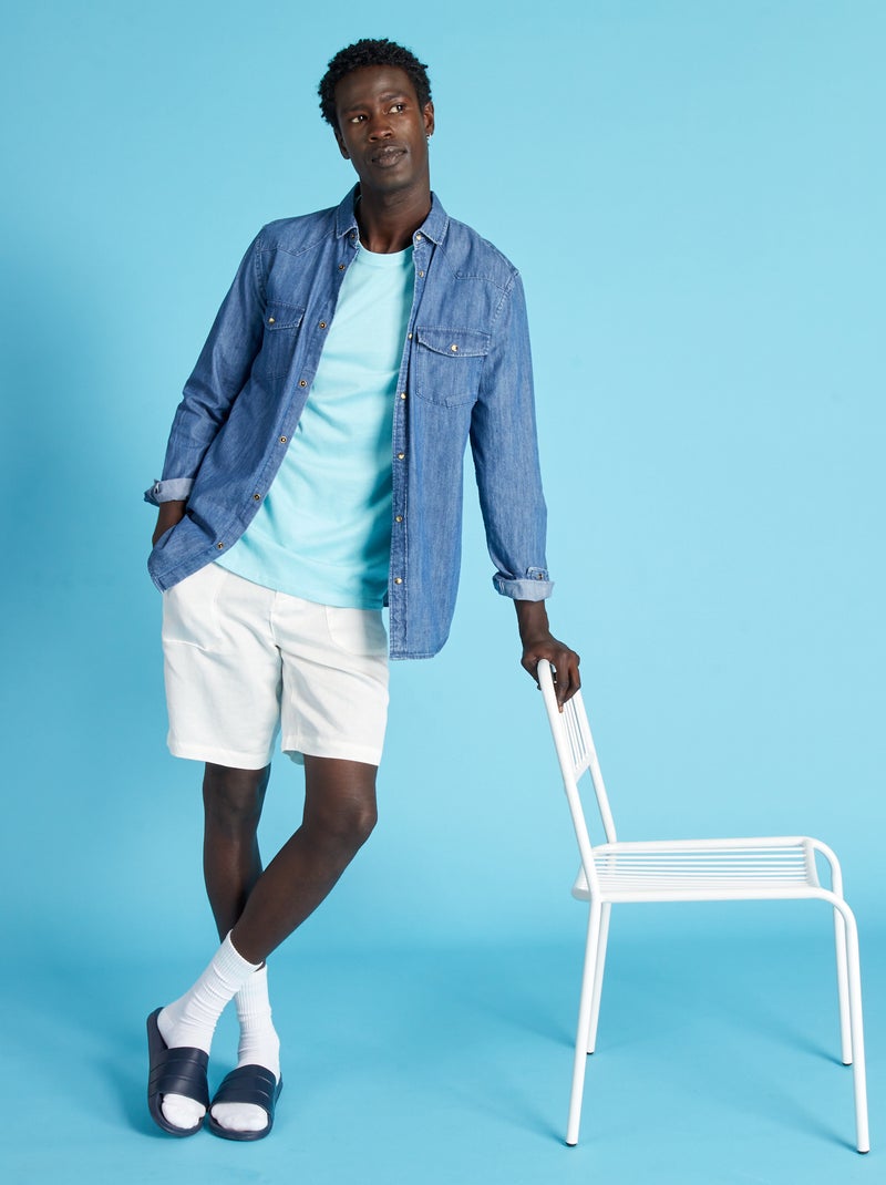 Bermudas tipo chino BLANCO - Kiabi