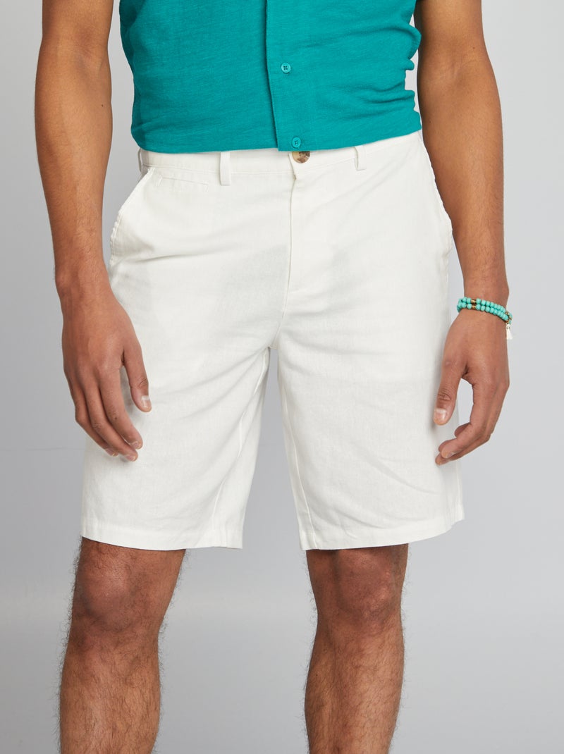 Bermudas tipo chino BLANCO - Kiabi