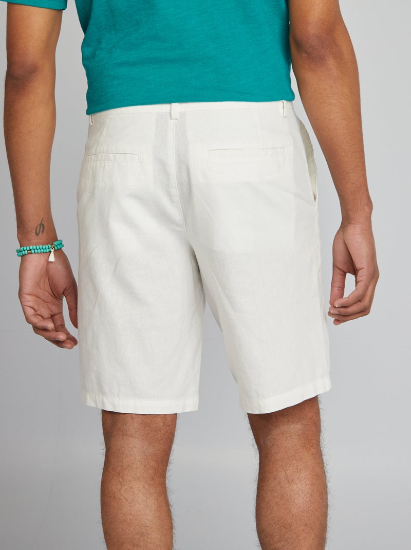 Bermudas tipo chino BLANCO - Kiabi